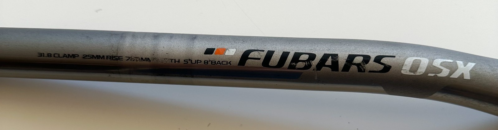 Chromag Fubars OSX Handlebar 25mm Rise 31.8mm 780mm Silver for Mountain Bike