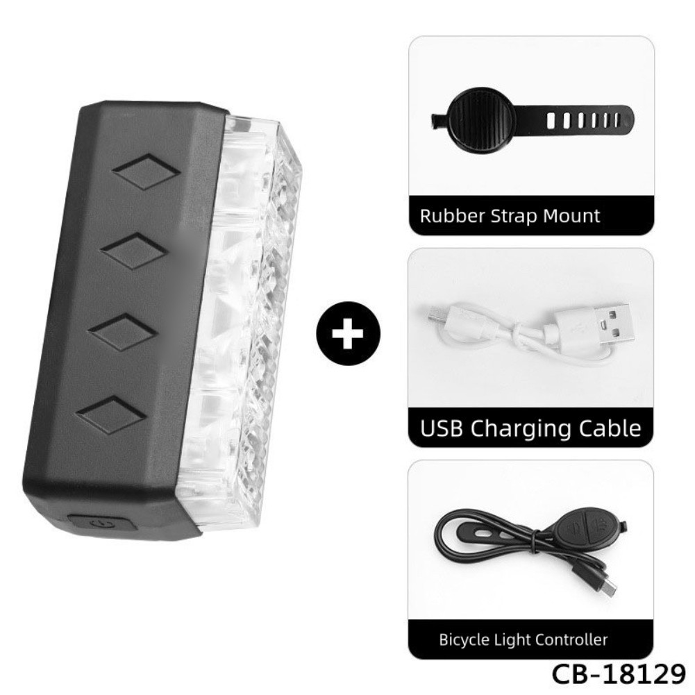 Adjustable Light Modes Cycling Safety LED Bike Light 120dB Volume Controller