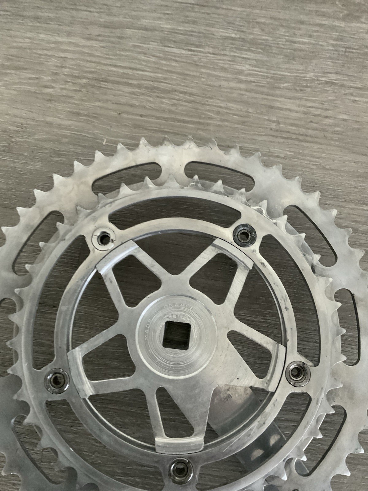 STRONGLIGHT CRANK SPIDER ONLY DOUBLE 40-52 TOOTH 170 MM FRENCH PEDAL THREADS