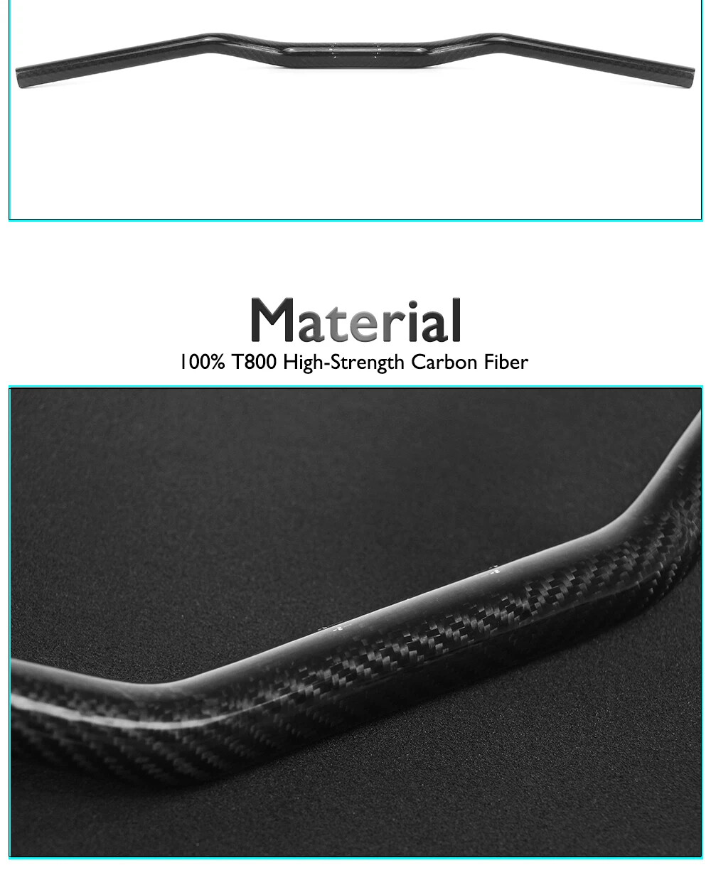28.6mm 700/720mm 3K Carbon Fiber Streetcar Handlebar for Drz400 Motorcycle