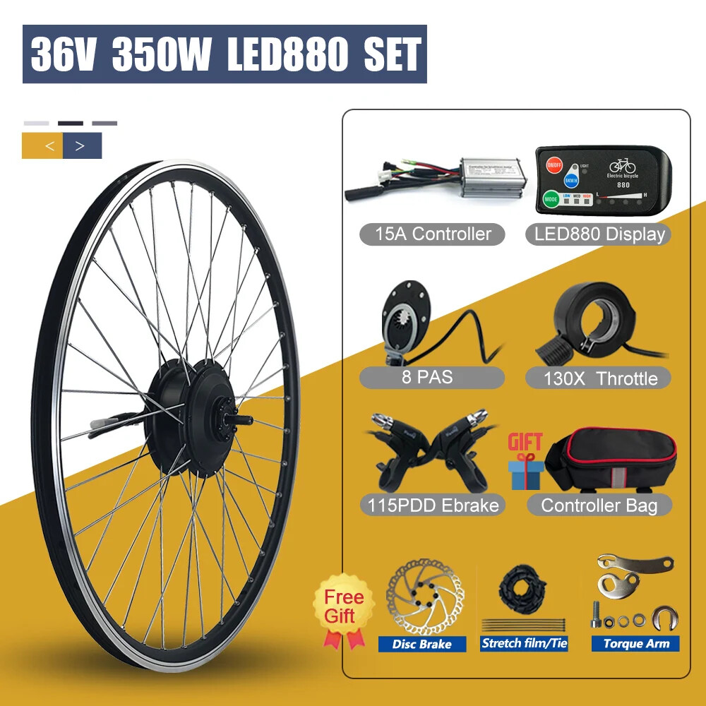 MTB E-Bike Conversion Kit 36V 48V 350W Rear Rotate/Cassette Hub Motor Wheel