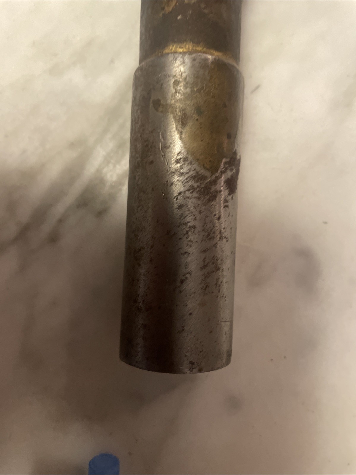 Vintage Used «LUCKY 7» Seatpost • 26.4mm • Cut. Made in England. (NJ)