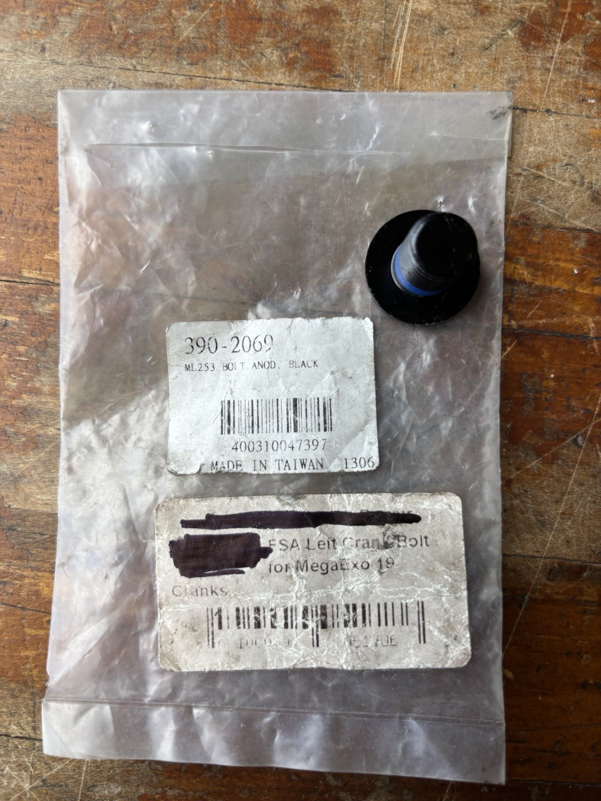 FSA Left Crank Arm Bolt MegaExo 19 Cranks Black 390-2069