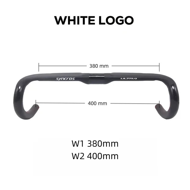 Road Bike Handlebar 380mm/400mm/420mm/440mm Black Matt Fully Internal Routing