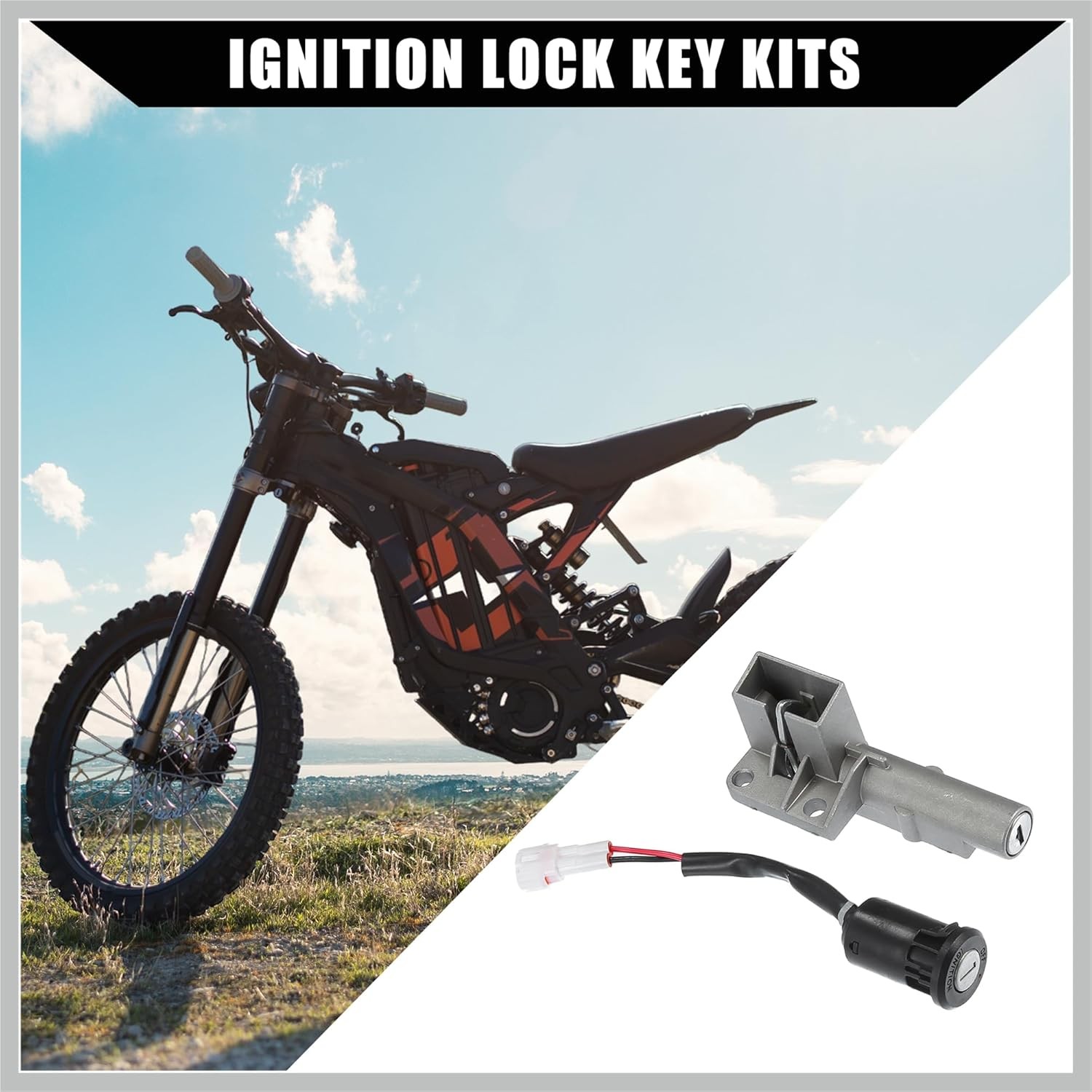 Front/Electric Dirt Bike Key Set for Sur Ron x for Sur Ron S/Ignition Key Switch
