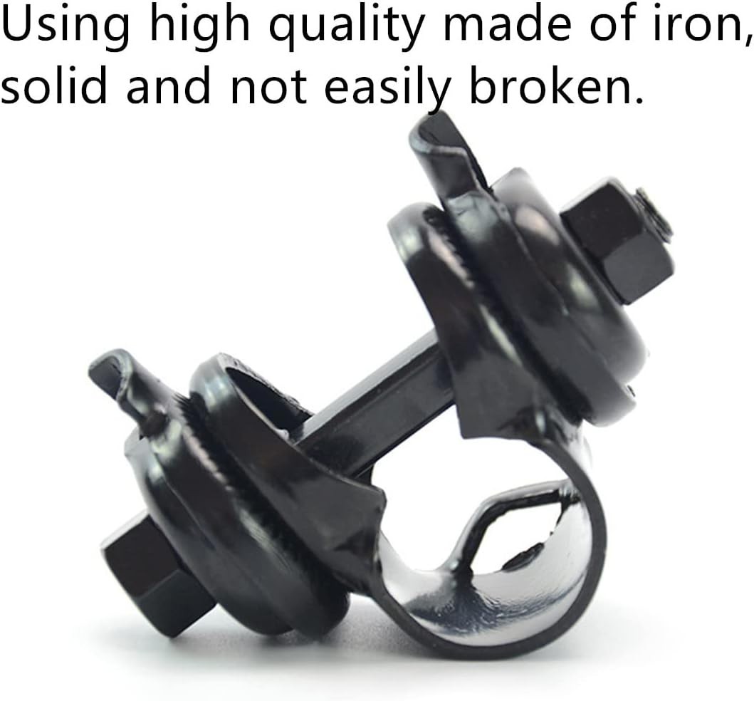2PCS High-Quality Iron Bike Seat Clamps for Standard Rail Saddles – Black