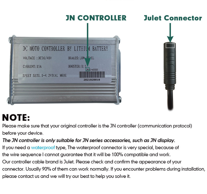 E-bike 36V 48V 6 FET 15A 250W Brushless Motor JN Controller For Electric Bicyc.