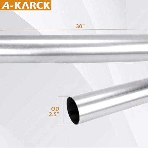 Straight Exhaust Pipe OD, Stainless Steel 30″ Long Mandrel 2.5″ 30 INCH