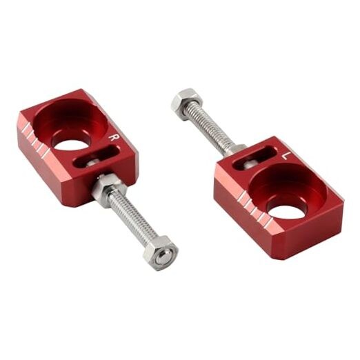13mm 0.51″ Axle Block,CNC Chain Tensioner Adjuster Repalcement for Surron Red