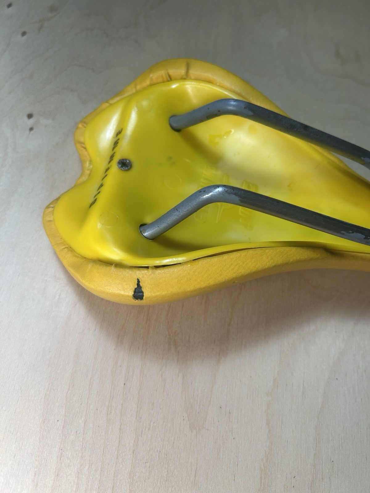 Gipiemme GPM Vintage Italian Saddle Yellow Leather Rails