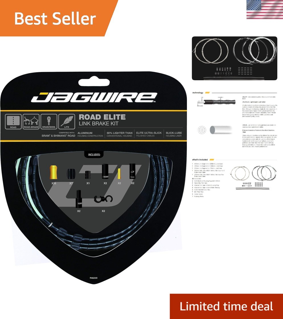 Compressionless Elite Brake Cable Kit – Perfect for All Road Bikes, 11.25 Inches