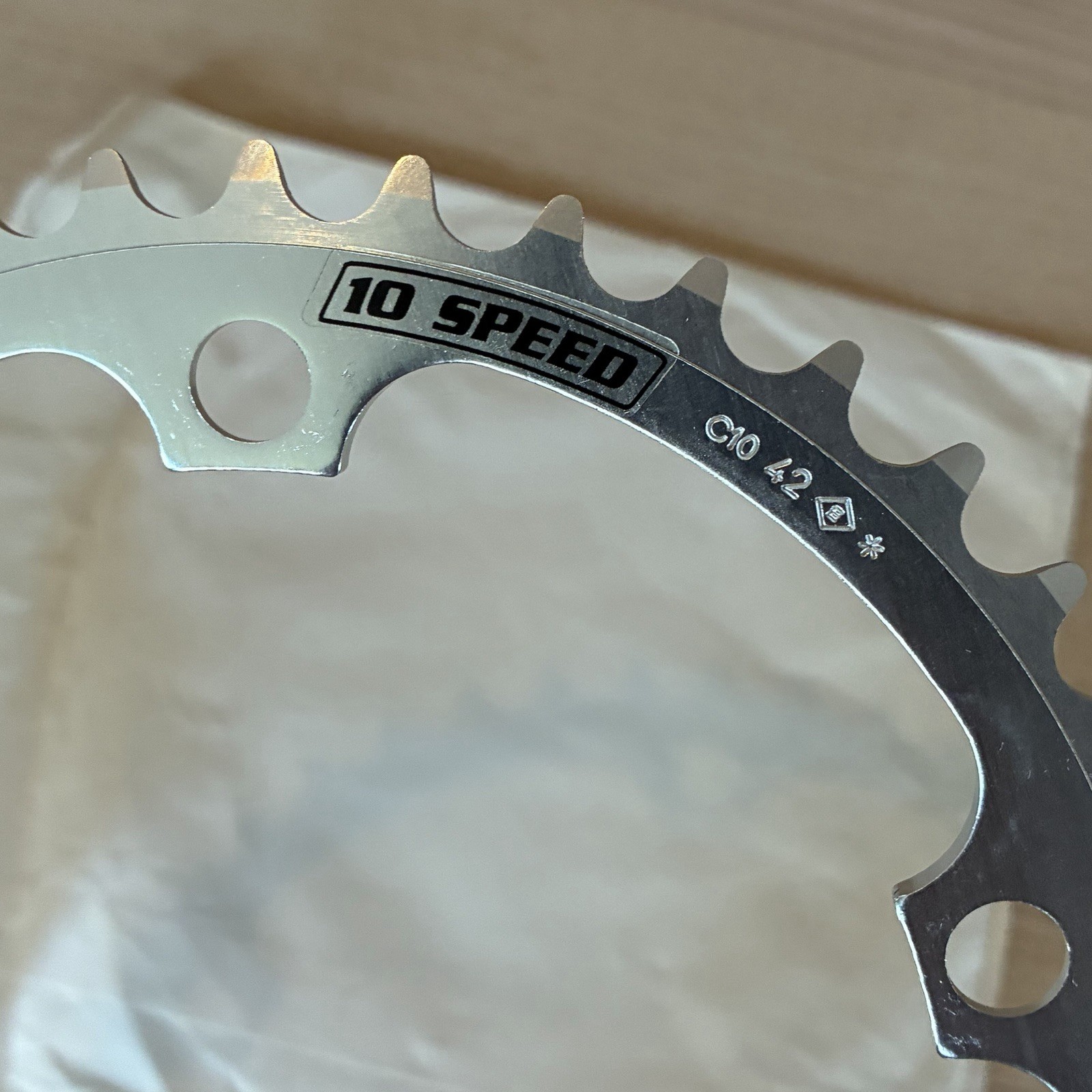 New Old Stock Campagnolo Record 9 / 10 Speed Chainring 42 Tooth x 135 mm BCD