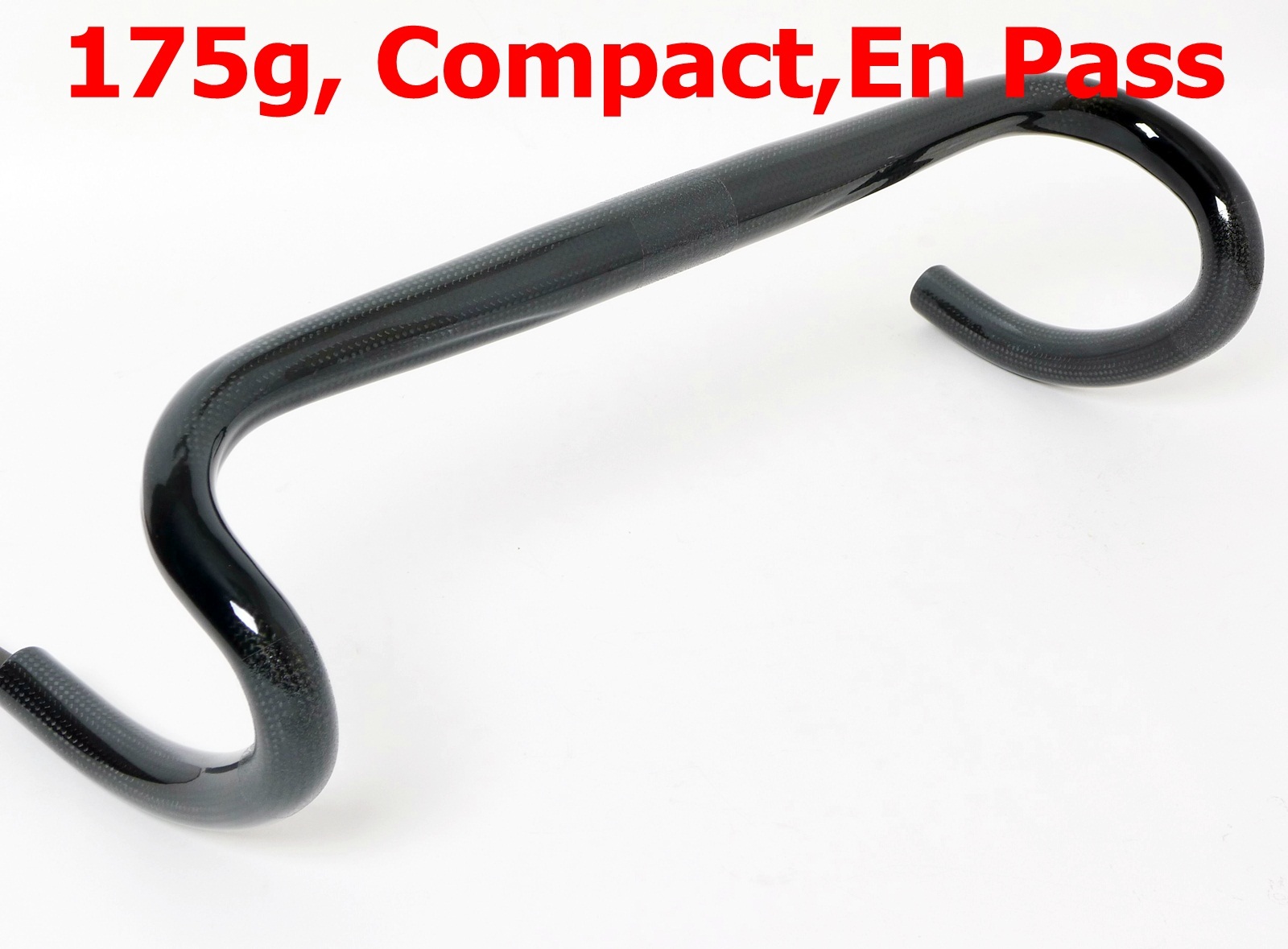 Ultralight 185g,31.8x440mm 3k carbon Compact Road Bike handlebar Black mr-ride