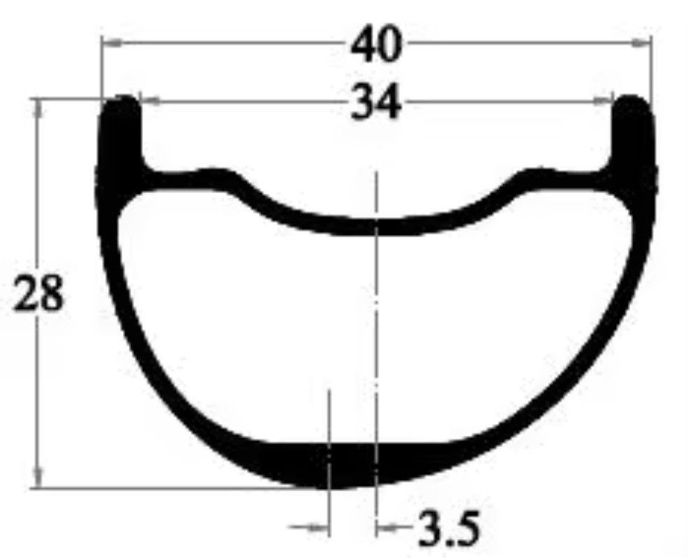 29er Carbon Rims for XC Cross Country Bike 30mm Wide Tubeless UD Matte 28H Rings