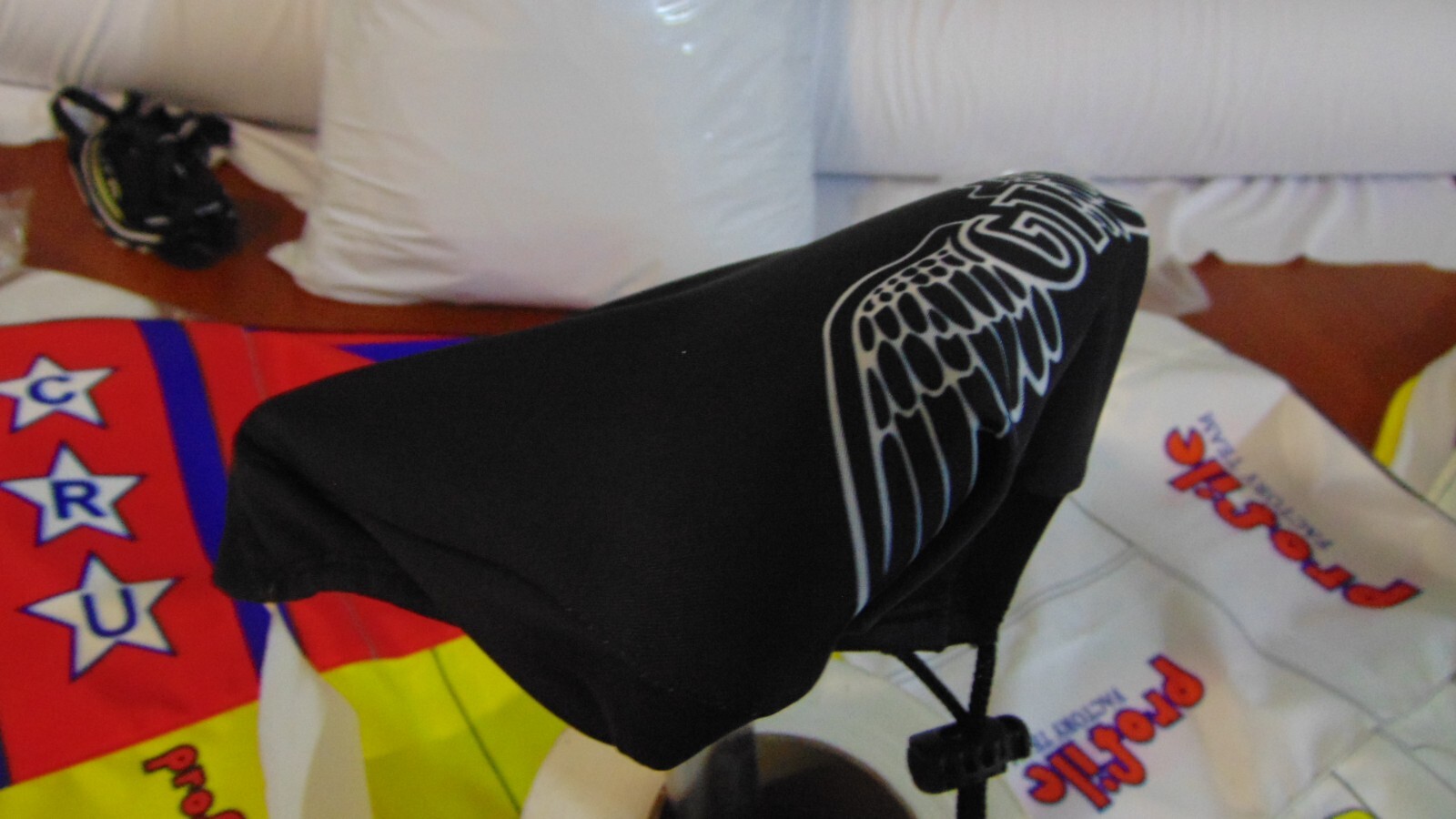 BMX Bicycle Seat Cover Vintage GT wings Bike Saddle Cover Old School Black 2
