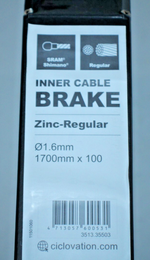 Ciclovation Brake Cable Set 1700mmx100 1.6mm SRAM Shimano Zinc-Regular ShipsFree