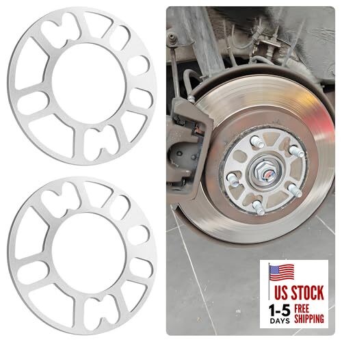 2PCS 5mm Car Wheel Spacers,Hubcentric Wheel Spacers 4 or 5 Lugs Universal-5mm