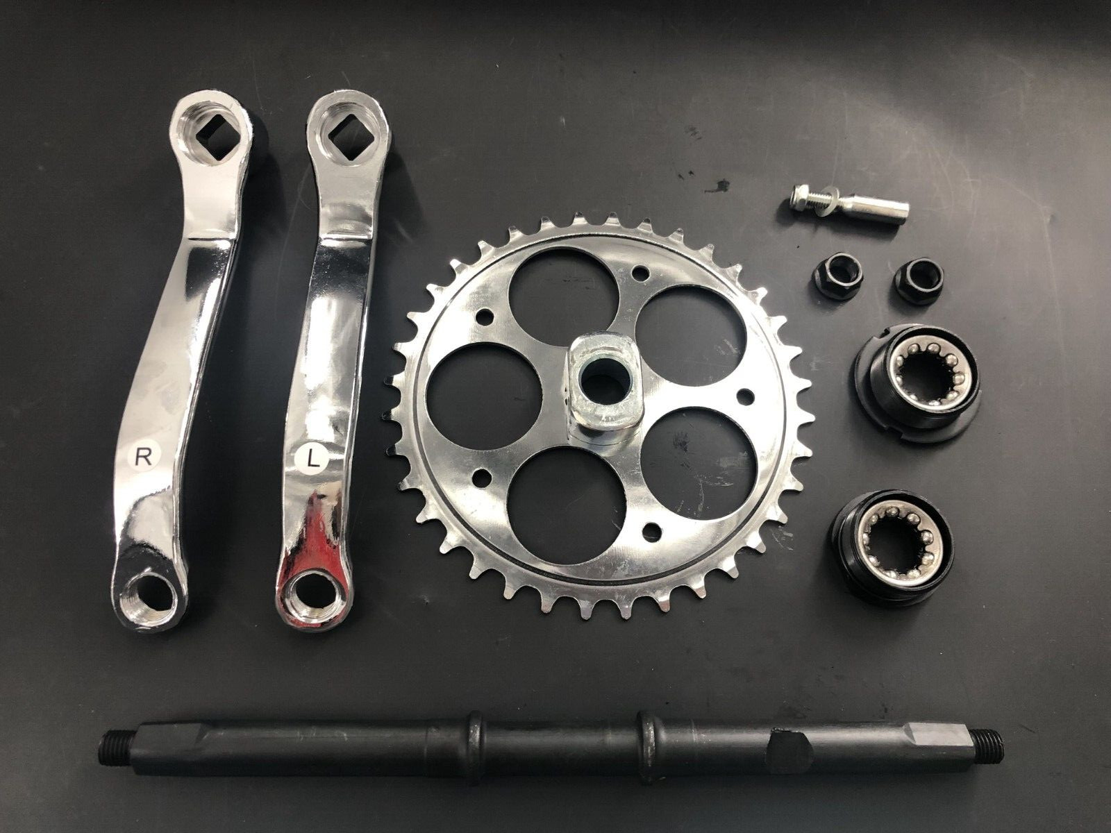 CDHPOWER 266mm Wide Crank Set Assembly for 2 Stroke &4 Stroke Gas Motorized Bike