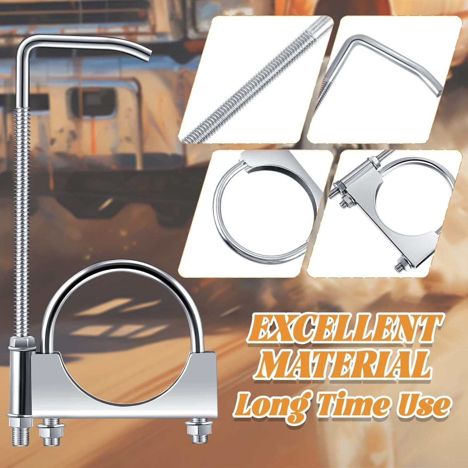 1 Pcs 3 Inch Universal Exhaust Clamp with Hanger Made of Heavy Duty Clamp with
