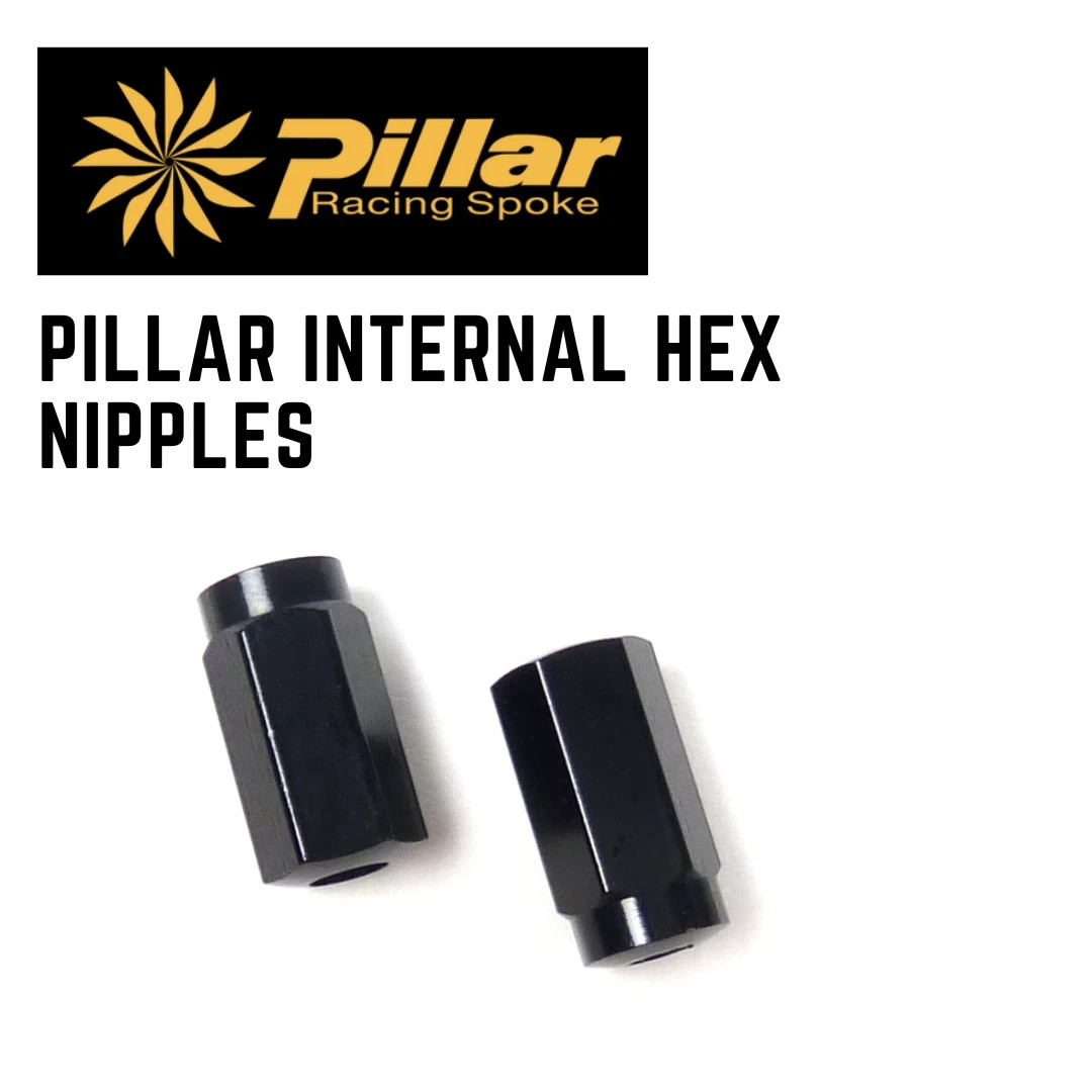 Pillar Internal 14Gauge Aluminum Hex – 10mm Bicycle Spoke Nipples / 28 count