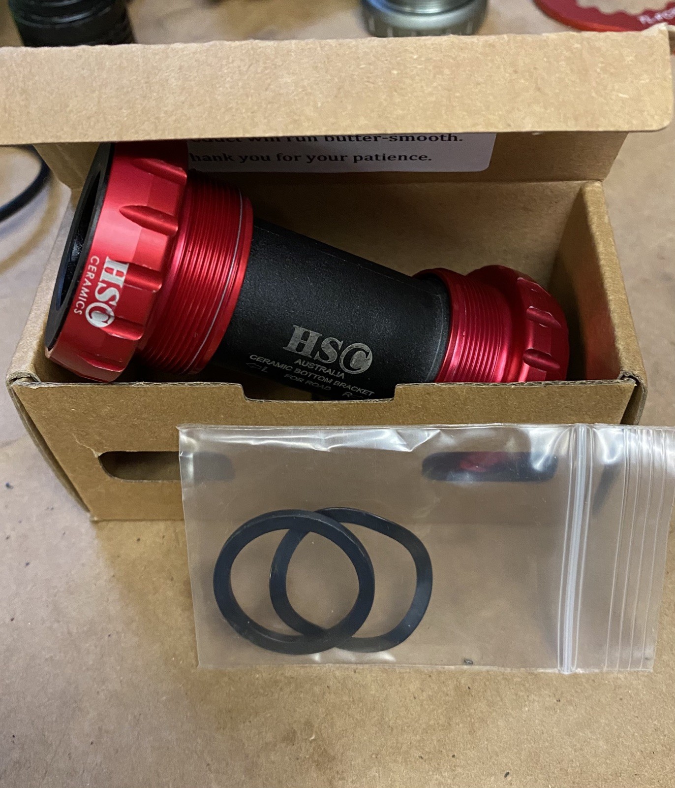 BSA English Thread Bottom Bracket Fits SRAM GXP w Ceramic Bearing-HSC Ceramics