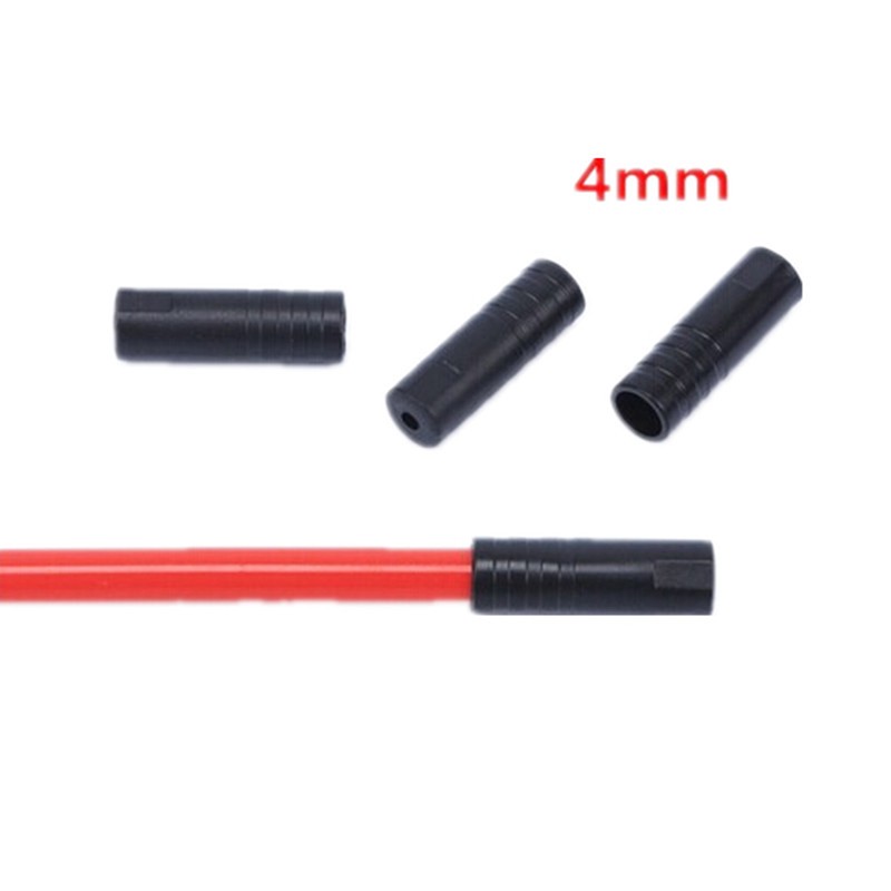 100Pc 4/5mm Bike Bicycle Plastic Speed Chaning Brake Cable Wire Tips Caps Crimp!