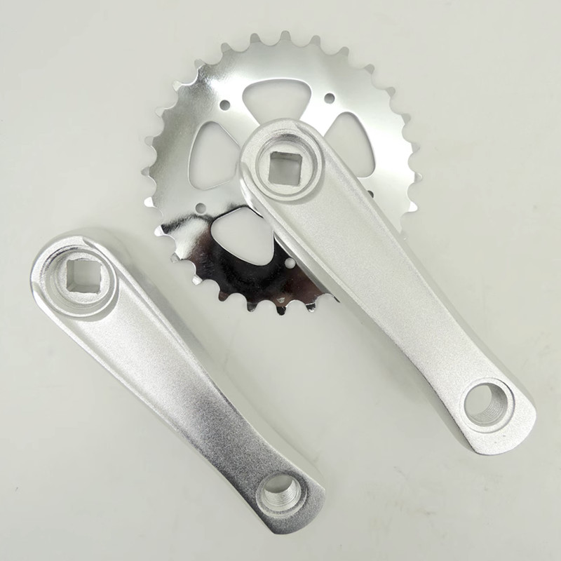 Bicycle Crank 28T Chainring 114mm Length Crankset For Children Bike Folding Bike