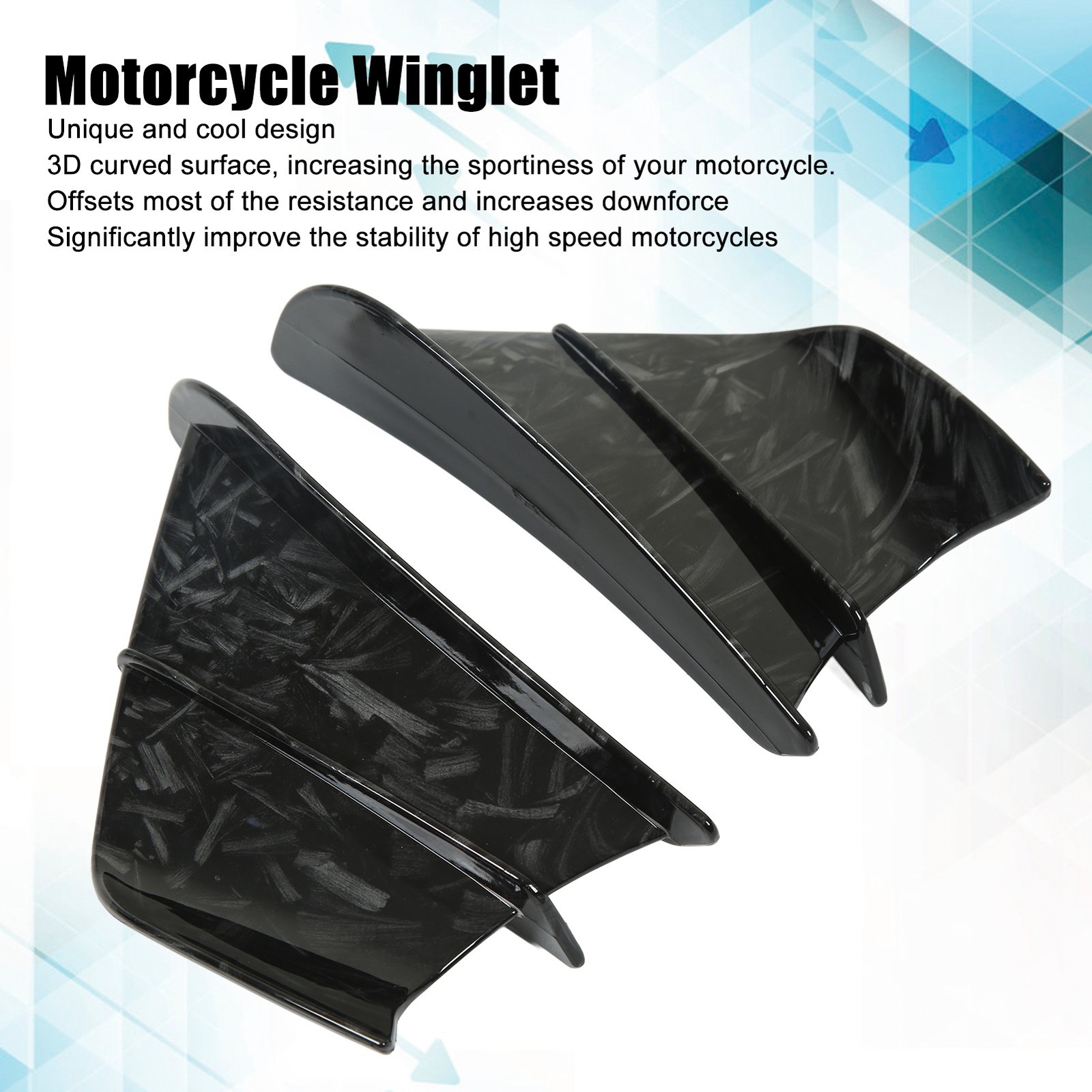 Front Fairing Winglets Sporty Look Scratch Free Cool Design Motorcycle Side XIQE
