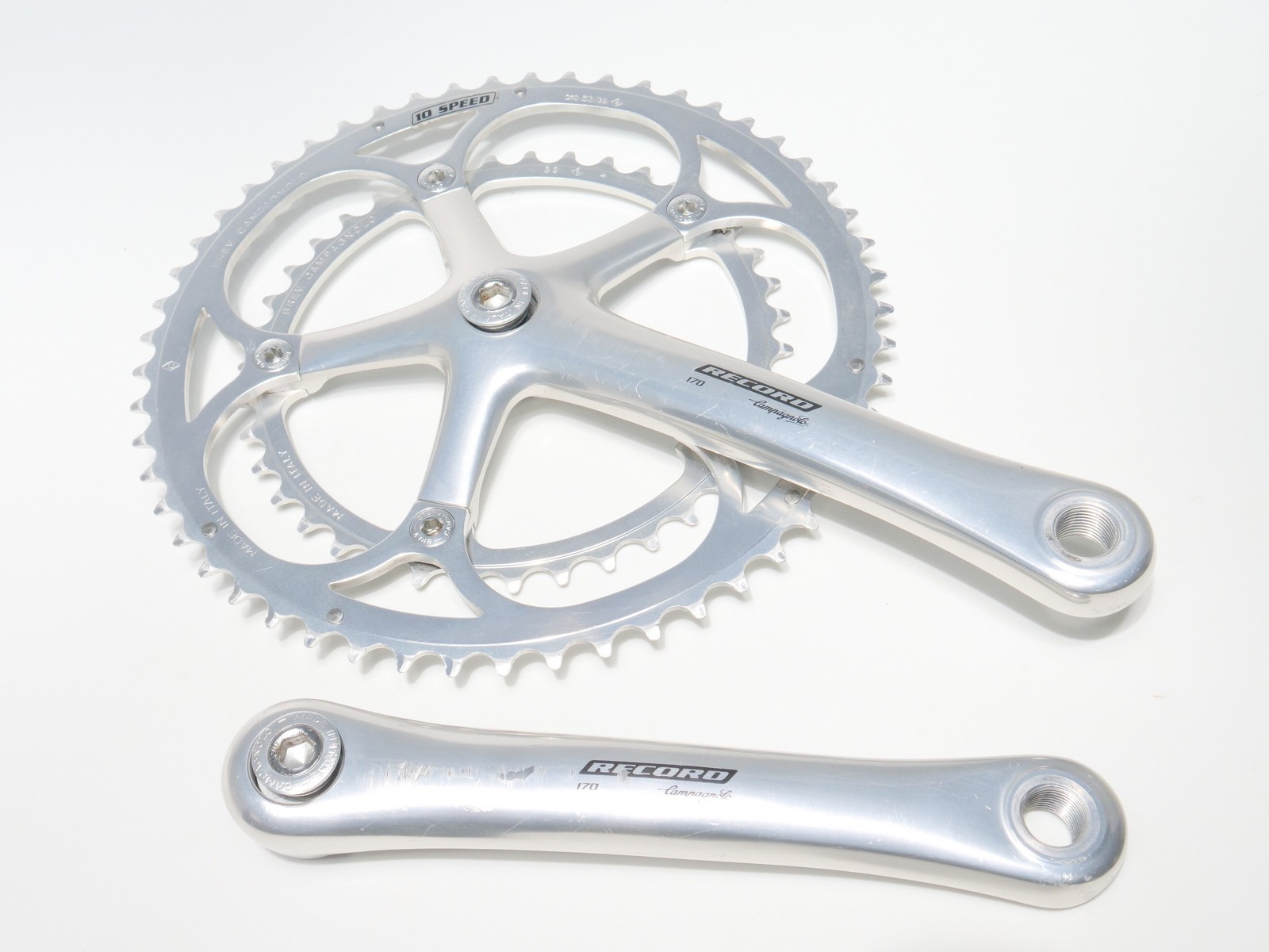 Campagnolo Record Crankset 53/39t 170mm 2×10 Speed Square Taper 135 BCD Silver