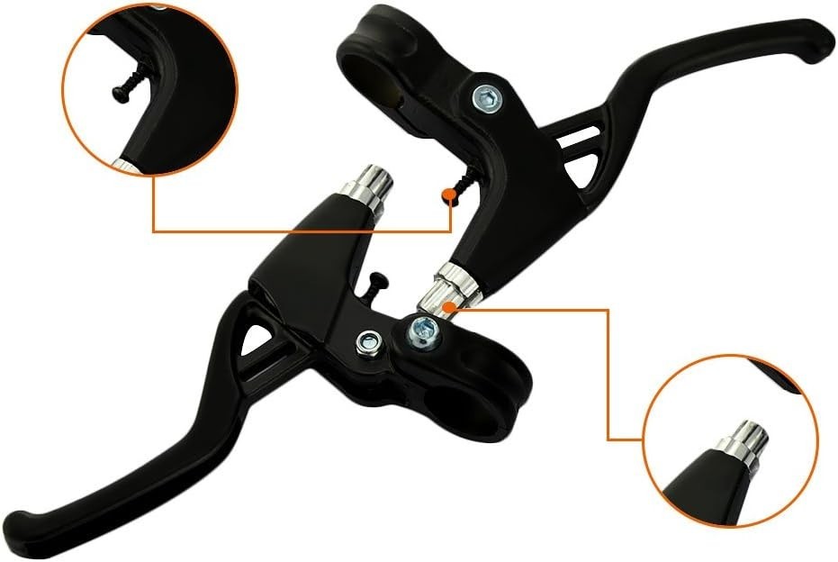 Lightweight Black Aluminum Brake Handles – Ambidextrous Design for Cyclists