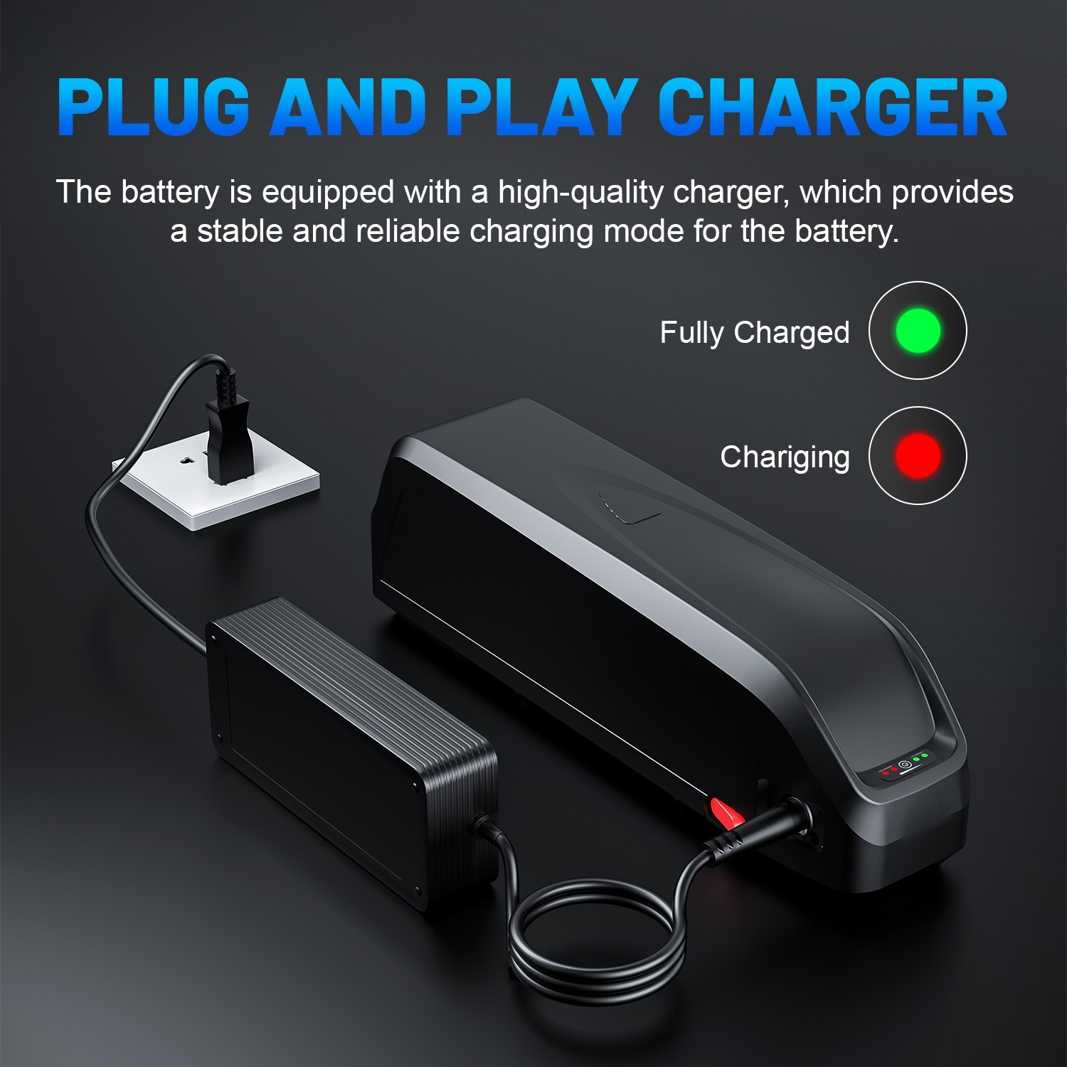 48V 17.5Ah Hailong Ebike Lithium Battery 40A BMS with Samsung Cells 100-1500W