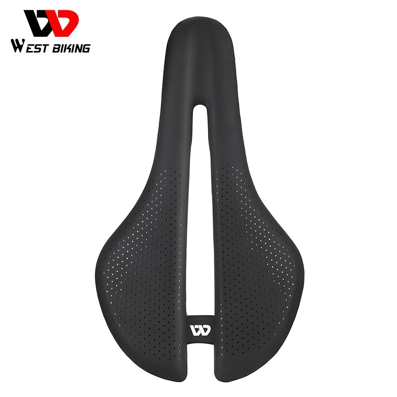 WEST BIKING Carbon Fiber Bicycle Saddle Hollow Short Nose Road Bike Seat Saddle