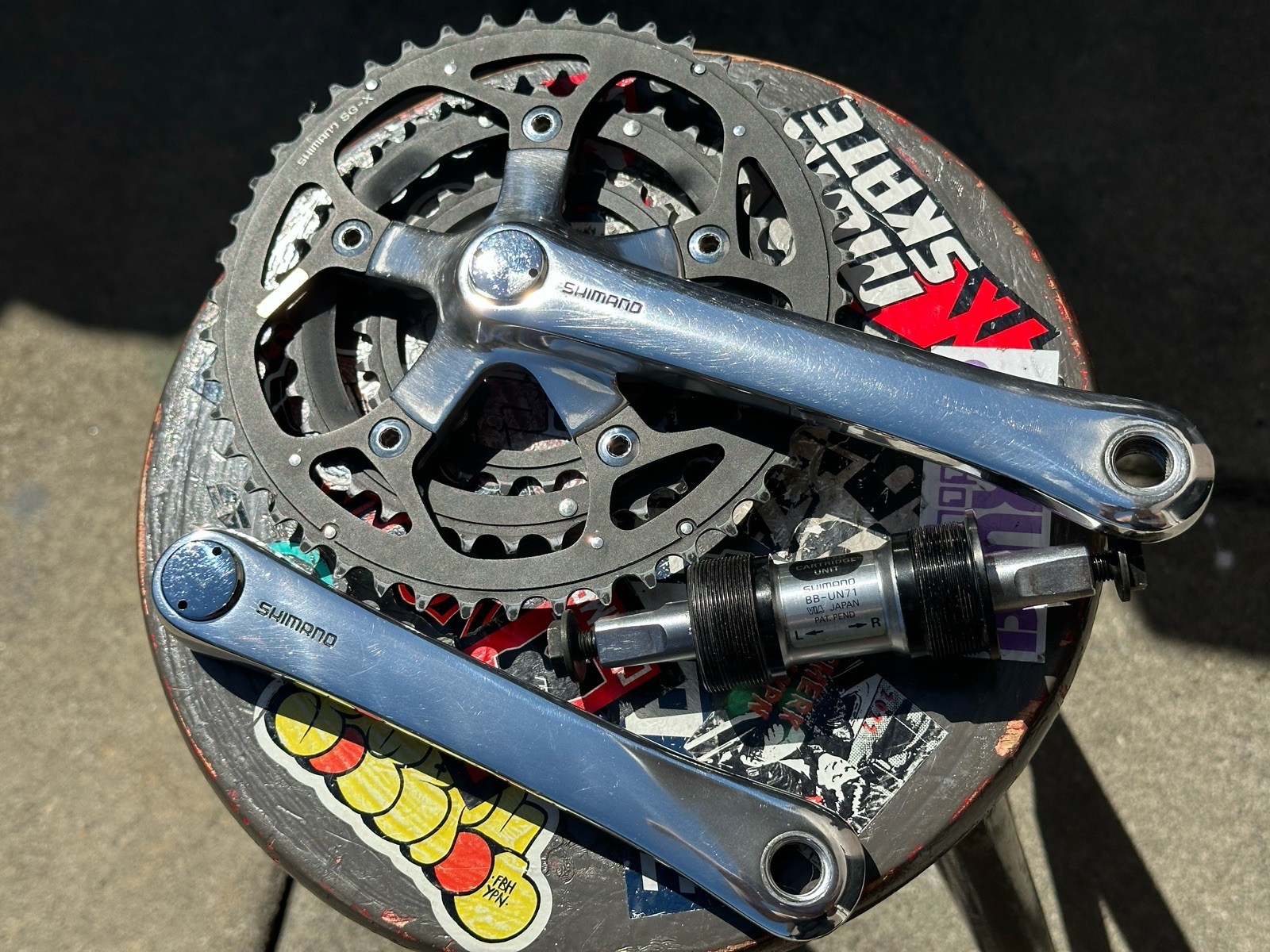 Shimano FC-M730 Vintage Mountain Bike Triple Cranks 175 Crankset Deore XT w/BB