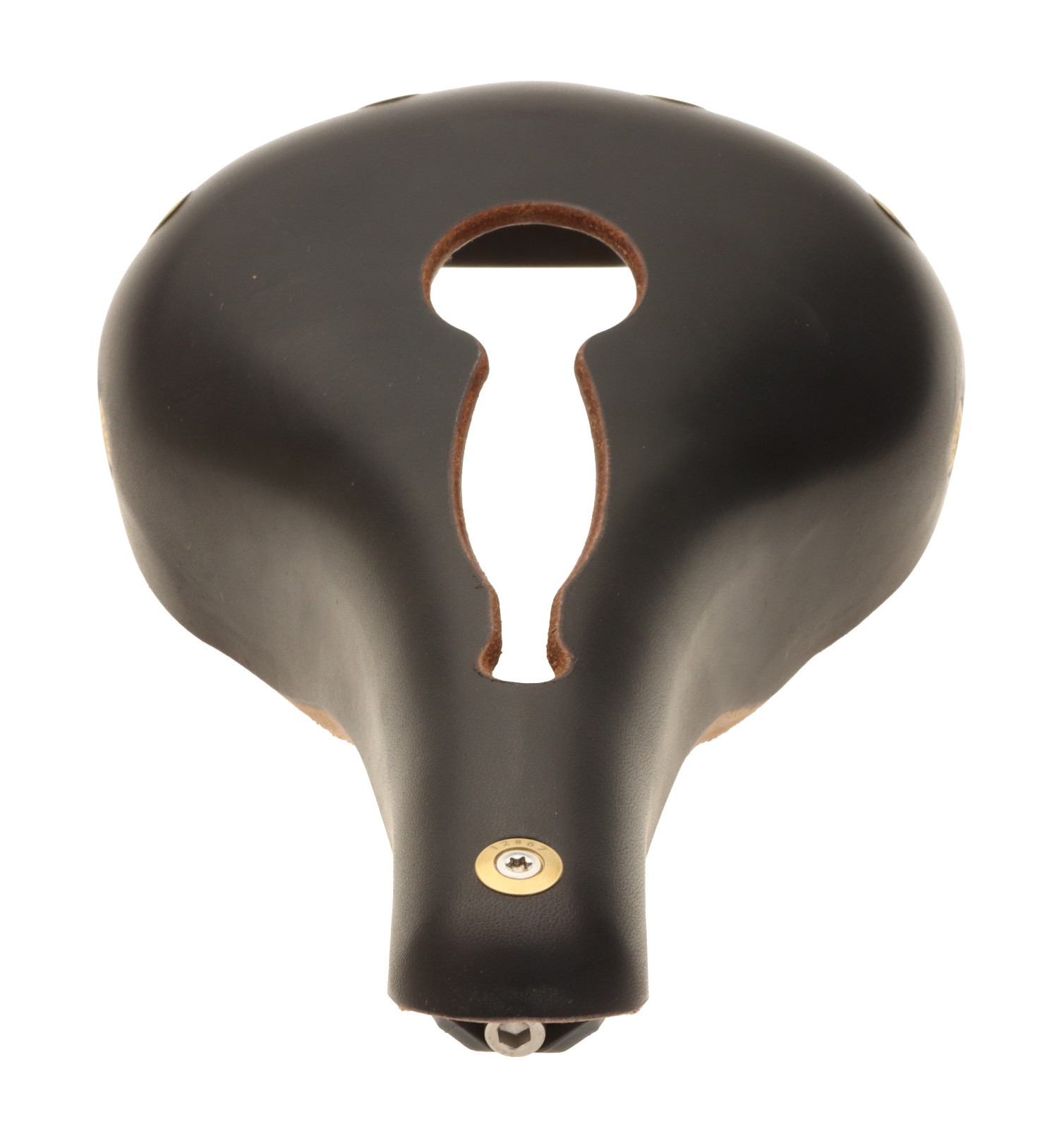 Gilles Berthoud Agnel Open Saddle Titanium Rails Hard Leather Black NEW NOS