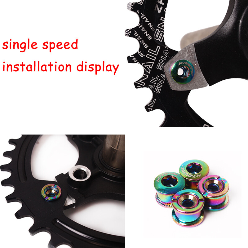 KRSEC 4/5PCS Single/Double/Triple Chainring Bolts MTB Road Bike Crankset Screws