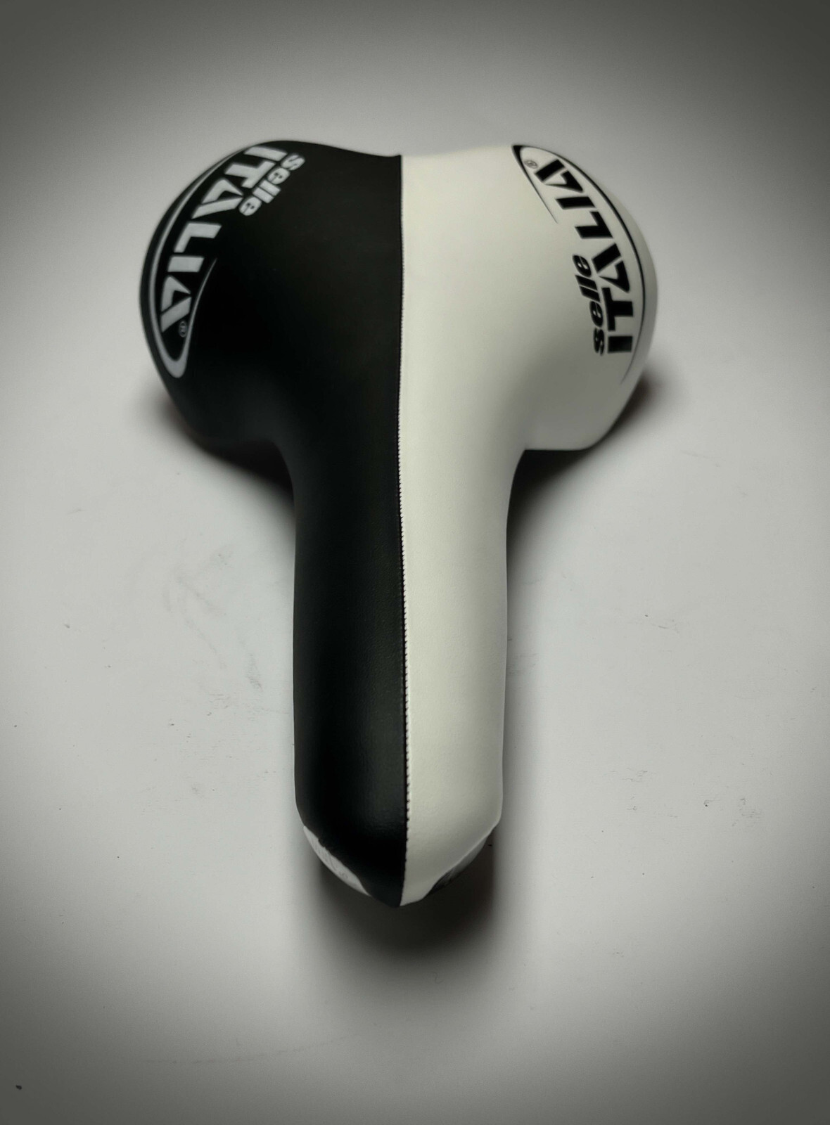 Nos Selle Italia Turbomatic White And Black Leather Saddle Carbon New From 2009
