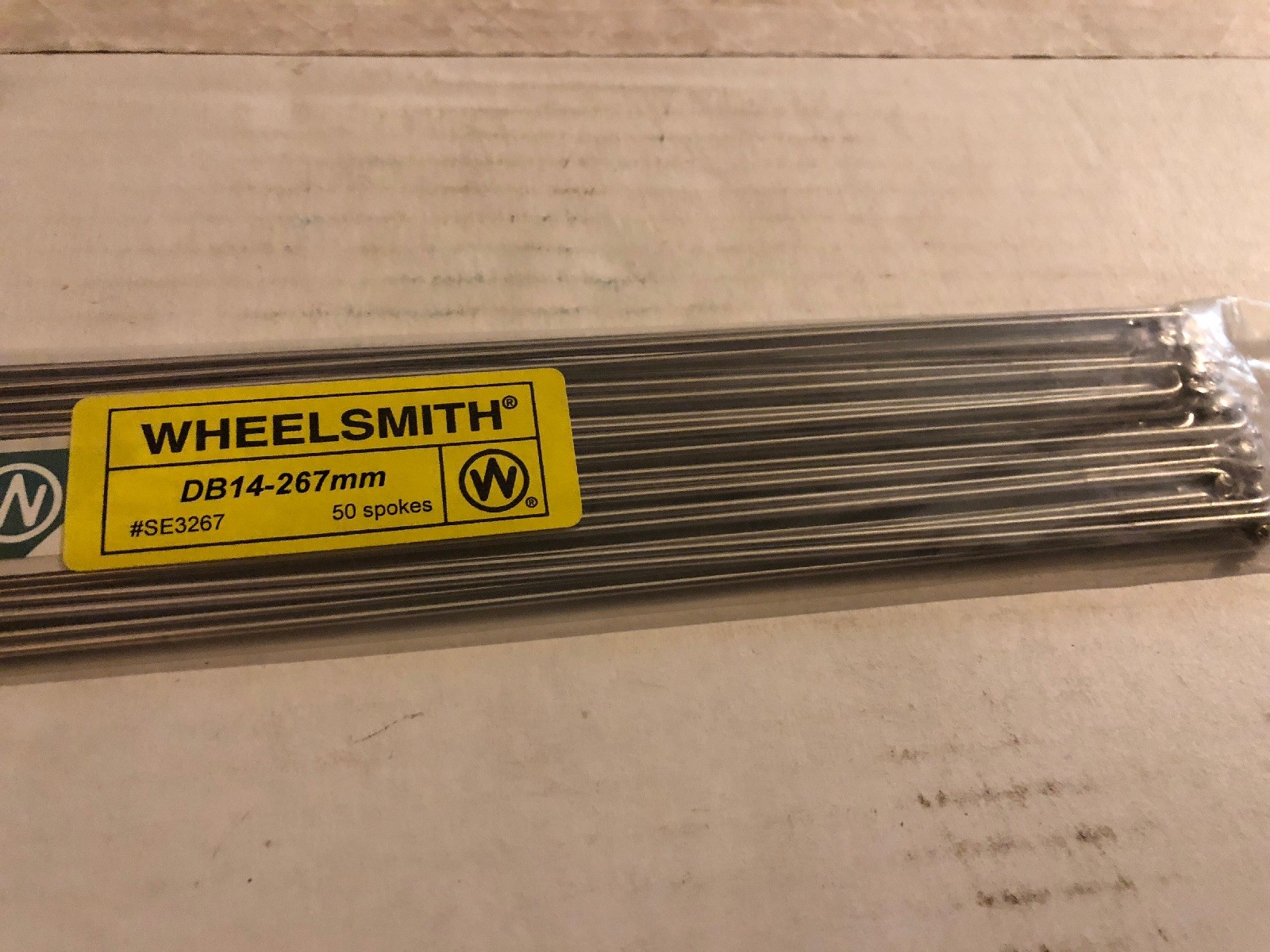 Wheelsmith DB14 267mm Silver Double Butted Spokes Bag of 50