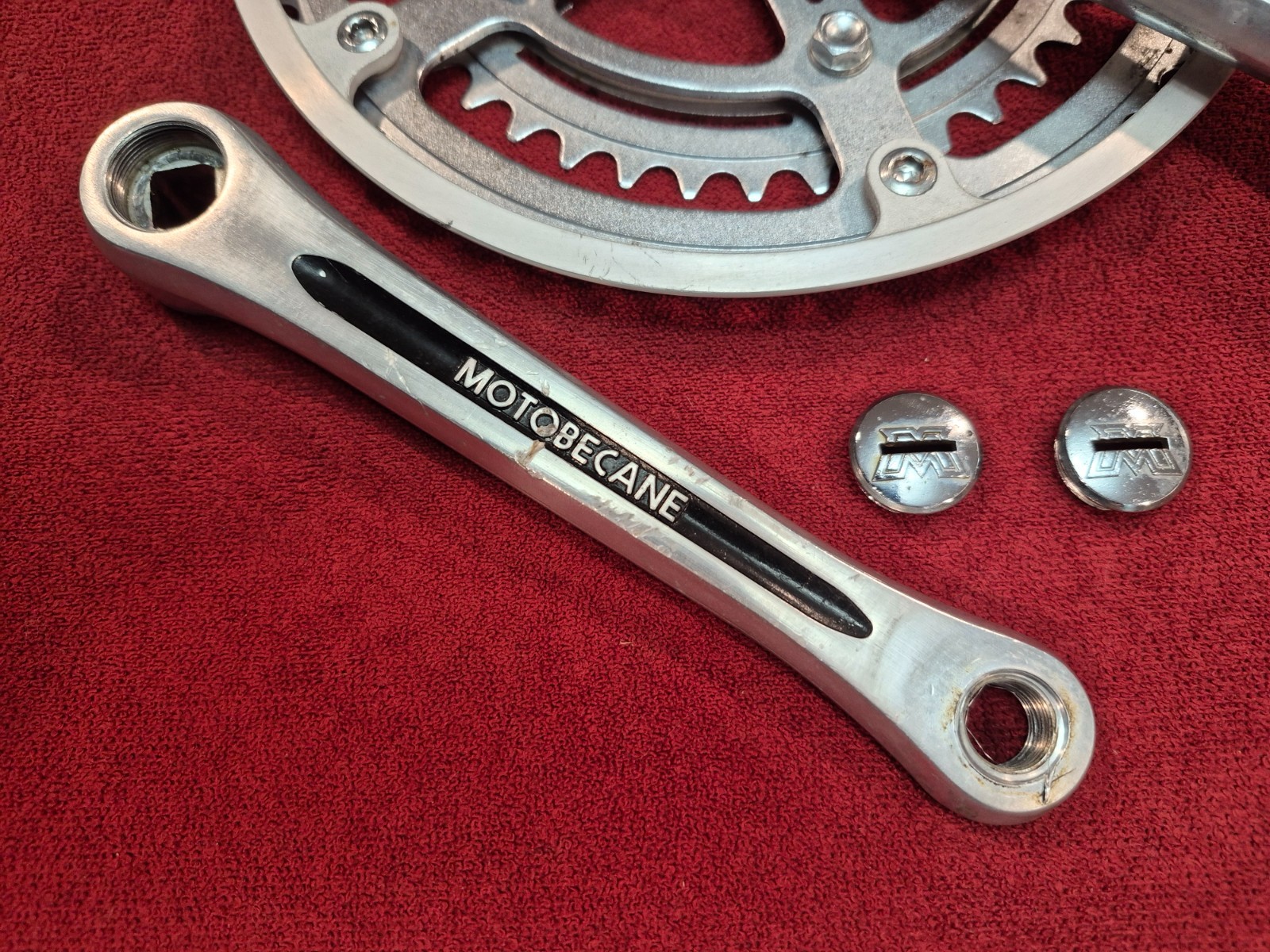 Vintage SR “MOTOBECANE” Road Double Crank Arm Set – 170 mm with 52/42T Chainring
