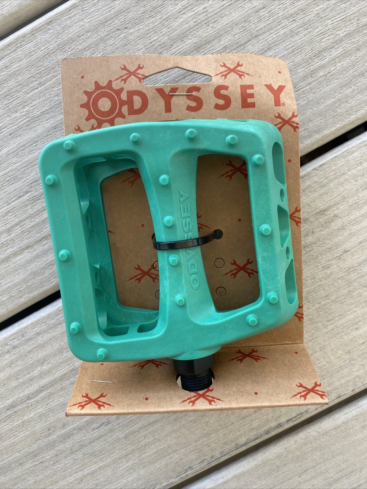 Odyssey Twisted PC Pedals – Platform, Composite/Plastic, 9/16″, Billiard Green