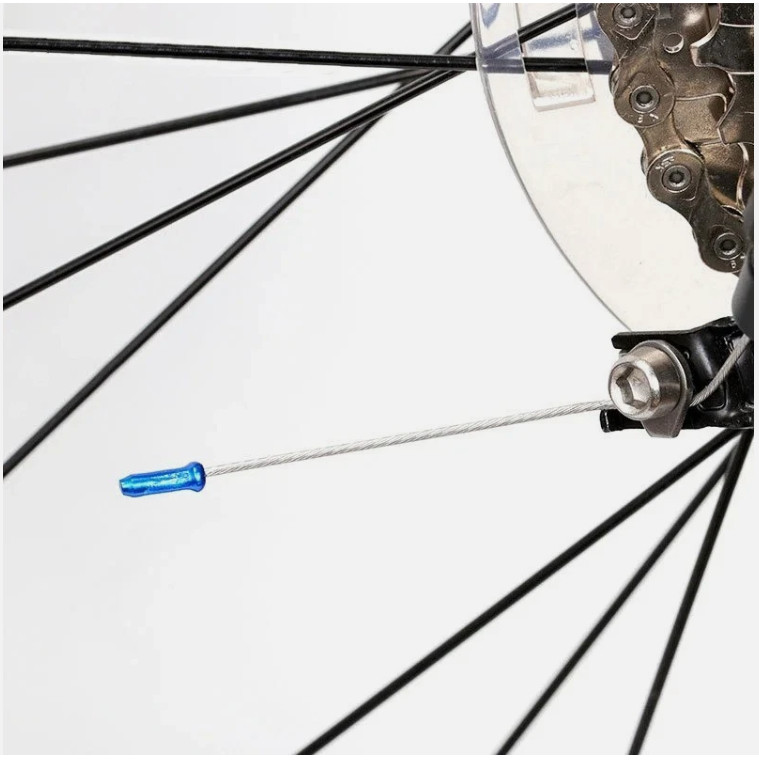 New 50 Pcs Aluminum Bike Bicycle Shifter Brake Cable Tips Caps Ends Crimps