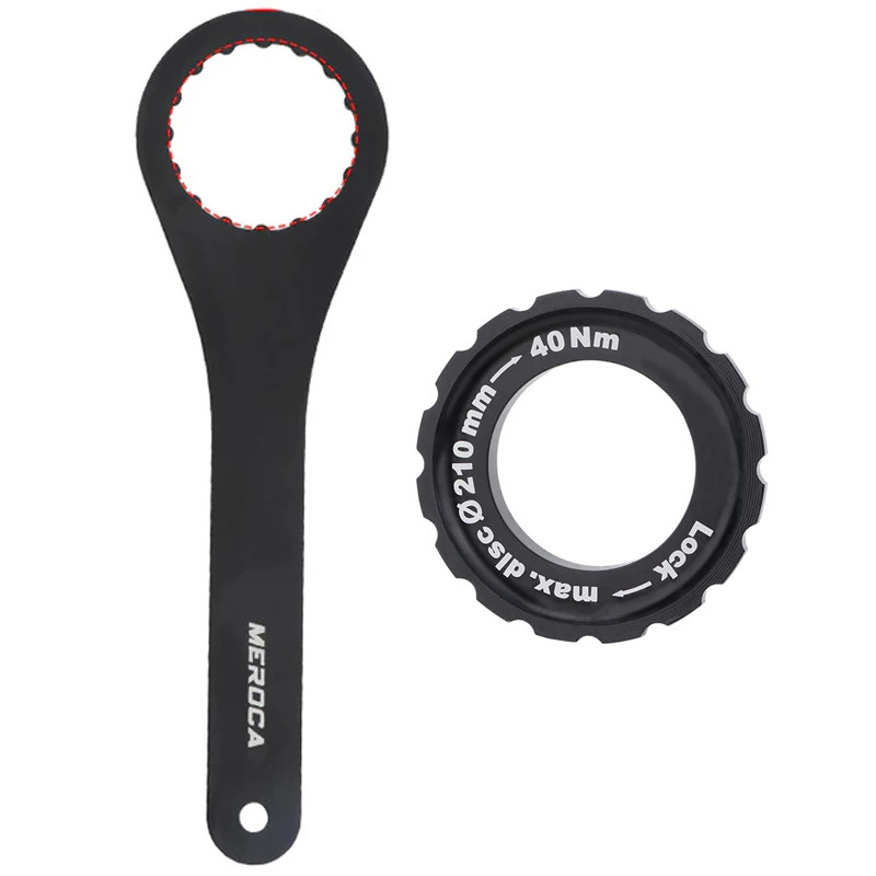 Bicycle Centerlock Lockring and Spacer Bike Center Lock Cover Wrench for 6 Bolt