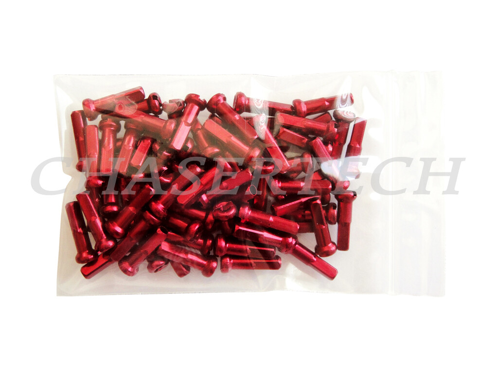 MTB Road BMX Bike 7075 Alloy Spoke Nipples 2.0mm 14G 5/8″ 100 Pcs Red