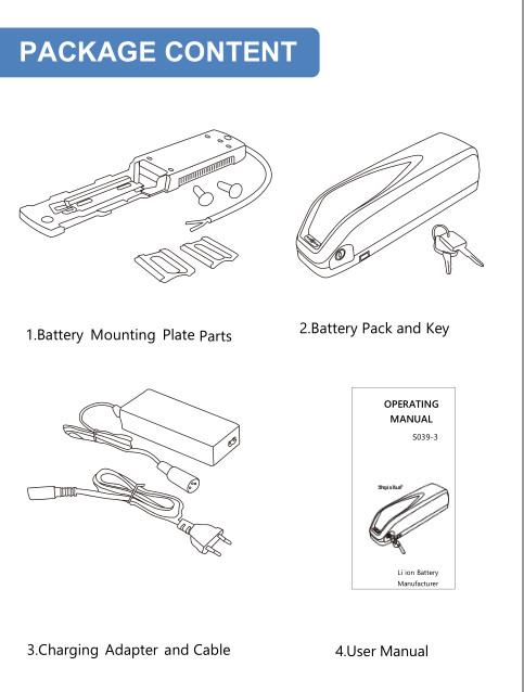 Samsung 48V 20Ah Lithium Battery For 0W-1000W Motor BMS