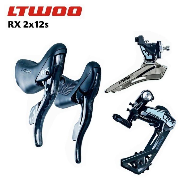 LTWOO RX 24s Road Group 2x12Speed Carbon Fiber Shifter Rear Derailleurs FD Black