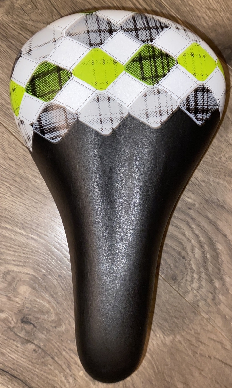 Kids Bike Seat Bike Saddle Black Geometric Cushion Comfort Pad Waterproof New