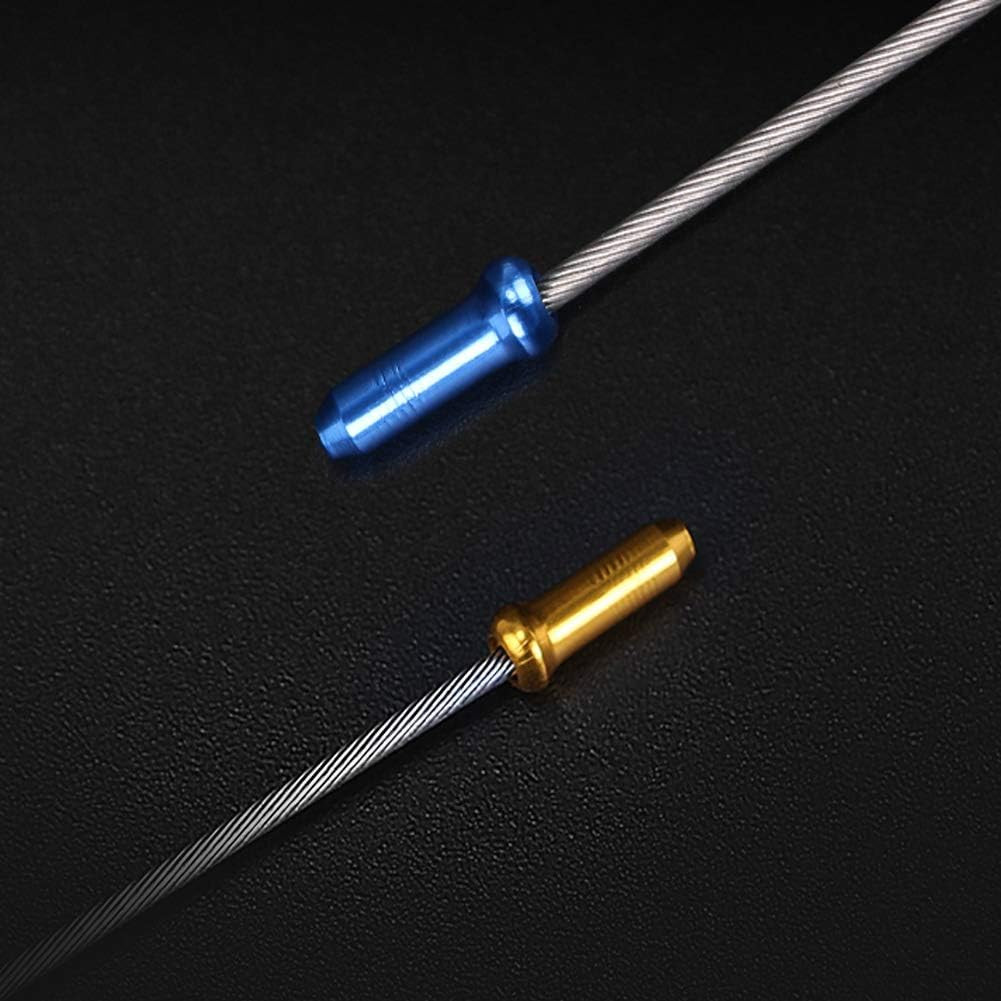 Bike Cable End Caps, Alloy Crimps, Brake Cable End Tips for Road Mountain Bicycl