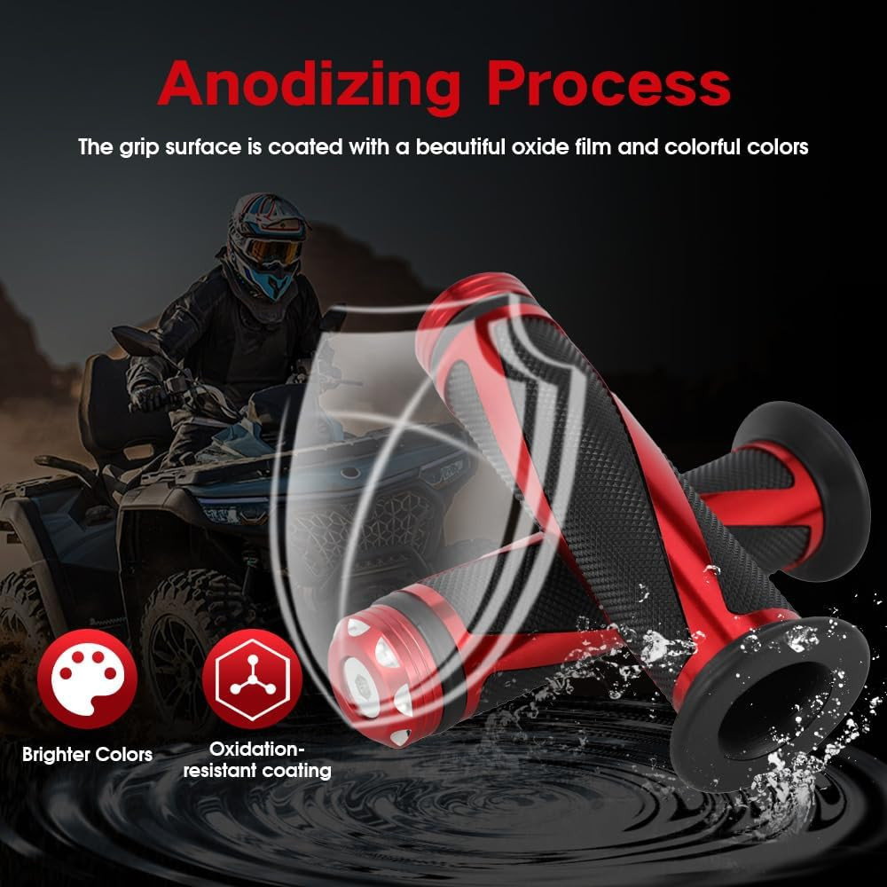 7/8″ 22Mm ATV Handlebar Grips Non-Slip Universal for Foreman Recon Raptor Grizzl