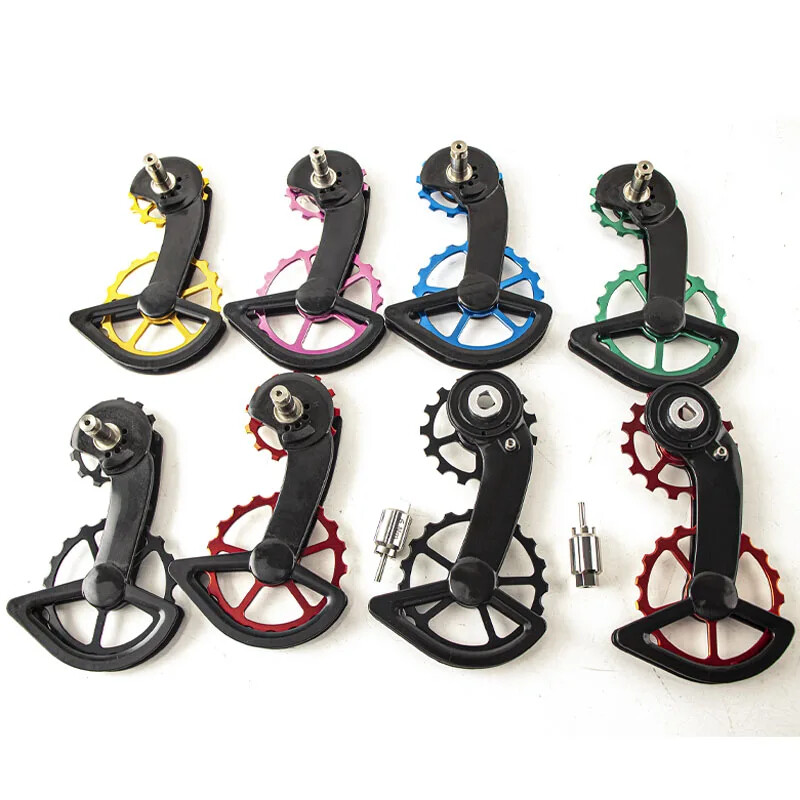 Road Bike Carbon Fiber Ceramics Bearing Guide Wheel Rear Pulley Rear Derailleurs