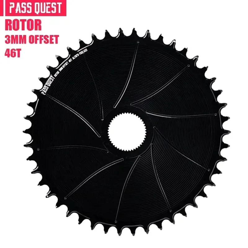 3mm Offset Round Narrow Wide Chainring 42-54T for Gravel Bike Crank 12 Speed