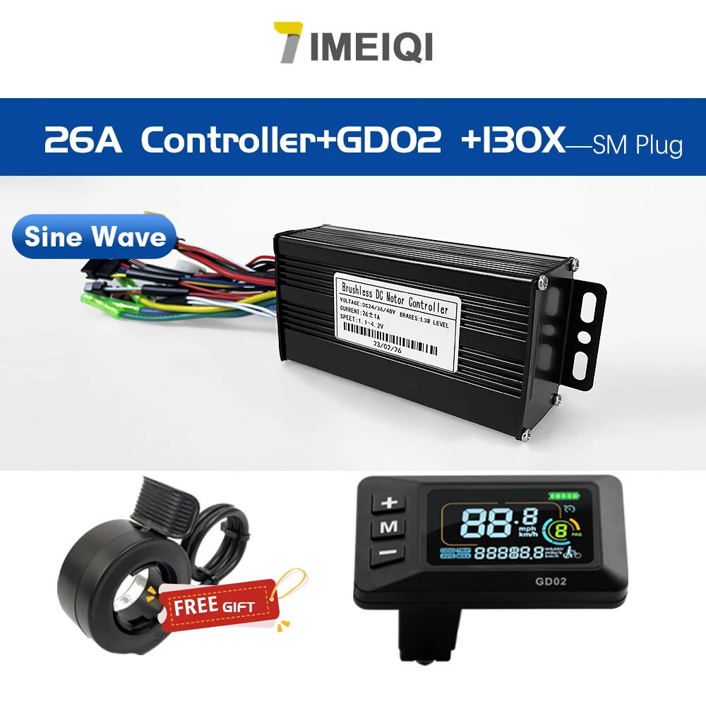 E-bike Sine Wave Controller 36V/48V 17A 26A 30A 40A Three-Mode 250W-1000W Motor